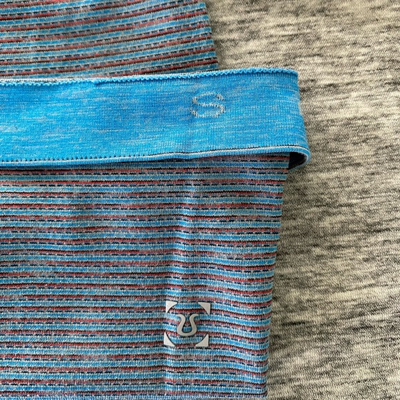 Lululemon Athletica Men’s Metal Vent Tech Short-Sleeve Shirt in Blue/Red Multi - Picture 8 of 9